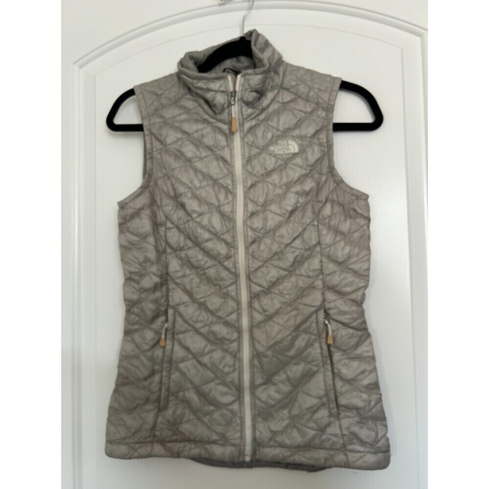 The North Face Womens Thermoball Puffer Vest Size XS Gray Gorpcore Outdoors
